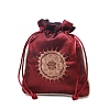 Chinese Style Rectangle Brocade Drawstring Bags PW-WG11350-06-1