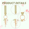 CRASPIRE 2Pcs Alloy Enamel Sakura Pendant Keychain HJEW-CP0001-12-6