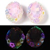 Handmade Luminous Polymer Clay Glass Rhinestone Beads CLAY-H003-05C-1