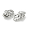Brass Micro Pave Clear Cubic Zirconia Lobster Claw Clasps KK-M308-17P-2