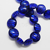 Handmade Silver Foil Glass Beads FOIL-R055-8-1