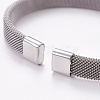 304 Stainless Steel Mesh Bangles AJEW-O172-08P-2