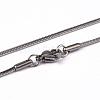 Non-Tarnish 304 Stainless Steel Square Snake Chains Necklaces NJEW-K049-05P-2