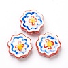 Handmade Porcelain Flower Beads PORC-J008-04D-1