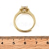 Brass Micro Pave Clear Cubic Zirconia Finger Rings for Women RJEW-U049-06G-5