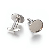 304 Stainless Steel Cufflinks Settings STAS-E471-03A-P-2