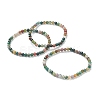 Natural Indian Agate Beaded Stretch Bracelets BJEW-A117-A-46-7