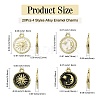 20Pcs 4 Styles Alloy Enamel Pendants ENAM-CJ0003-79-2