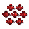 Rubberized Style Opaque Acrylic Bead Caps ACRP-T010-03-1