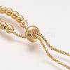 Brass Bead Chain Necklace Making NJEW-F151-01G-2
