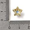 Brass Micro Pave Cubic Zirconia Beads KK-D379-01G-07-3