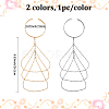 2Pcs 2 Colors Iron and Brass Upper Arm Bangles BJEW-CY0001-11B-2