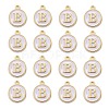 Golden Plated Alloy Charms LS-ENAM-S118-01B-2