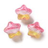 Gradient Color Transparent Hand-drawed Acrylic Beads TACR-P012-01B-07-1