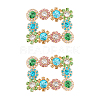 2Pcs Alloy Rhinestone Flower Shoe Decorations FIND-FG0002-40B-1
