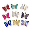 Brass Micro Pave Clear Cubic Zirconia Pendants ZIRC-P079-A01-M-1