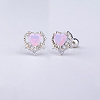 Brass Pave Pink Cubic Zirconia Cartilage Earrings FS-WGEDAE7-09-1