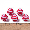 Opaque Striped Acrylic Beads MACR-S373-27B-03-3