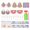 DIY Diamond Painting Geometric Acrylic Earring Kit DIY-TAC0021-19-2