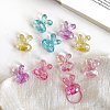 Transparent UV Plating Acrylic Beads OACR-I015-07-1