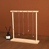 Wood Bracelet Organizer Diaplsy Stands with 5Pcs Metal Hooks WD-CBA482F-02-1