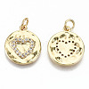 Brass Micro Pave Clear Cubic Zirconia Pendants ZIRC-S067-138-NF-2
