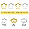 20Pcs 2 Colors Tibetan Style Alloy Bead Frames TIBEB-YW0001-18-2
