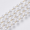Handmade ABS Plastic Imitation Pearl Beaded Chains CHS-T003-01G-4
