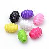 Bumpy Opaque Acrylic Large Hole Beads SACR-Q190-03-1