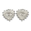 304 Stainless Steel Pendant Cabochon Settings for Enamel LS-STAS-P279-38P-1