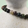 Natural Indian Agate Bead Stretch Bracelets X-BJEW-K212-A-010-4