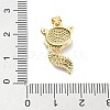 Brass Micro Pave Clear Cubic Zirconia Pendants KK-A221-14C-G-3