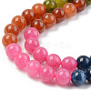 Round Dyed Natural Quartz Beads Strands G-T132-013A-01-3