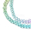 Transparent Gradient Color Glass Beads Strands X-GLAA-H021-01B-16-3
