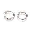 Tarnish Resistant 202 Stainless Steel Huggie Hoop Earrings X-EJEW-F111A-14mm-P-2