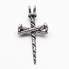 Retro 304 Stainless Steel Cross Gothic Pendants X-STAS-E094-08AS-1