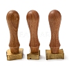(Defective Closeout Sale: Oxidized)Wood Wax Seal Handles STAM-XCP0001-03LG-1