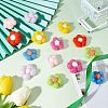 14Pcs 7 Colors Wool Needle Felting Flower Crafts DIY-FG0003-06-5