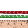 Opaque Solid Color Glass Beads Strands GLAA-N058-4x6mm-B01-5