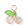 Cherry Glass Pendants PALLOY-JF03470-06-1
