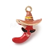 Alloy Enamel Pendants PALLOY-P314-02D-G01-1