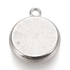 Non-Tarnish 304 Stainless Steel Pendant Cabochon Settings X-STAS-K202-03D-P-2