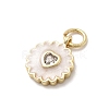 Brass Micro Pave Cubic Zirconia Pendants KK-A278-09G-02-2