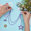 Acrylic Star Charm Iron Chain Bag Decorative Chains HJEW-OC00300-3