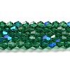 Transparent Electroplate Glass Beads Strands GLAA-F029-4mm-D10-1