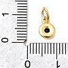 Brass Cubic Zirconia Charms KK-G554-02B-02-3