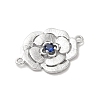 Brass Pave Glass Connector Charms KK-Z073-32P-05-2