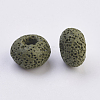 Natural Dyed Lava Rock European Beads G-E477-A06-2