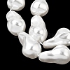 Electroplated Glass Shell Pearl Beads Strands BSHE-B009-B01-13x21mm-3