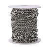 Tarnish Resistant 304 Stainless Steel Rolo Chains STAS-O076-02-3